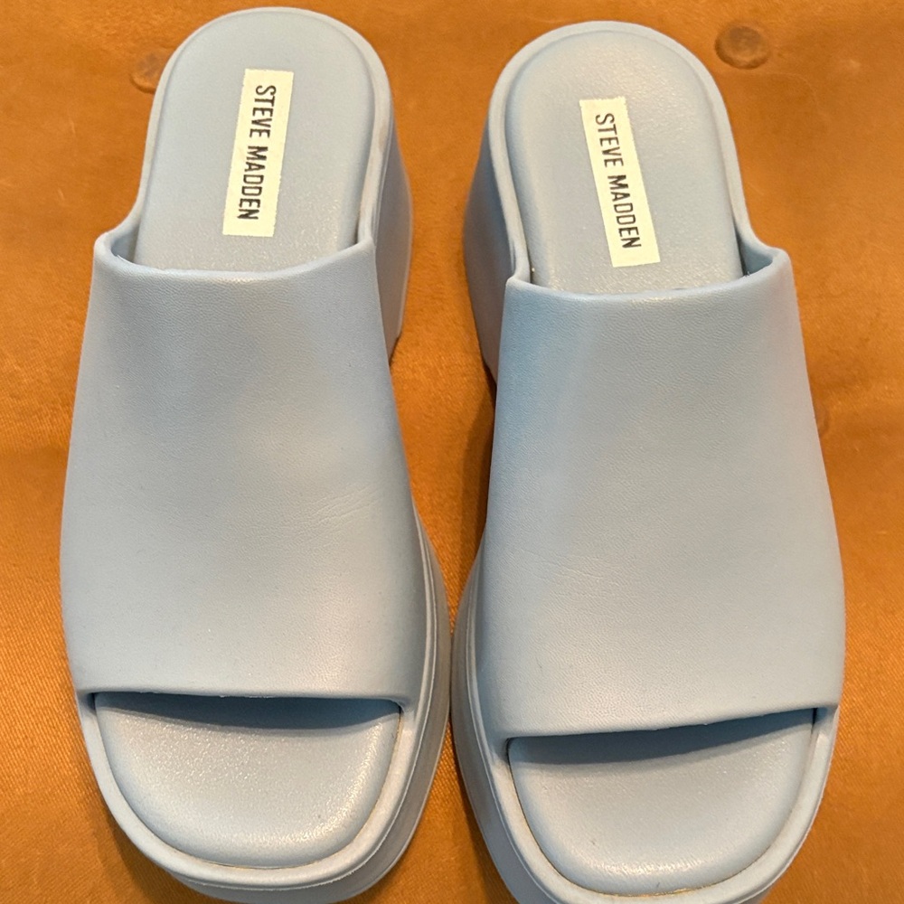 Steve Madden Sky Blue Women's Mules